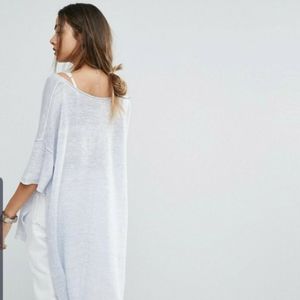 Free People blue hi low hem tunic